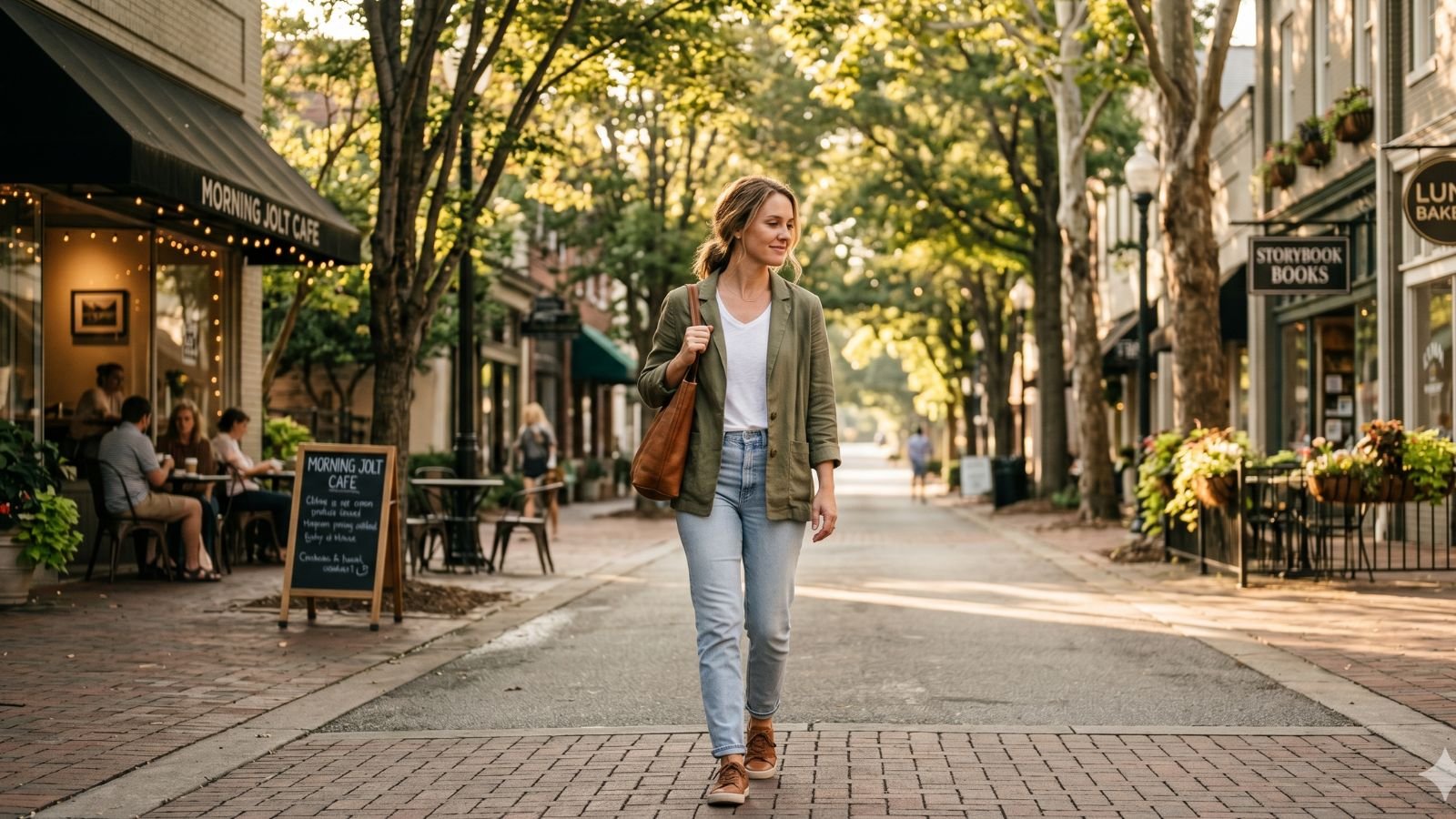 Woman walking alone through a quiet city street in soft morning sunlight, reflective mood, emotional fresh start theme - psych roast
