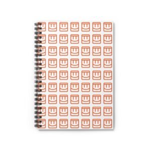 madison notebook orange smile pattern spiral notebook — ruled journal for notes & planning