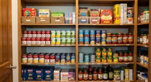 stockpiling food to feel financially secure