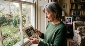 the day you look at an old family photograph and notice the history instead of the hurt