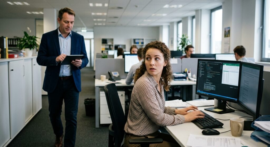 The Elaborate Dance Of Looking Busy When Someone Walks By Your Desk the elaborate dance of looking busy when someone walks by your desk