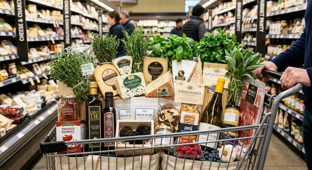 the elaborate fiction of your 'fancy' grocery cart