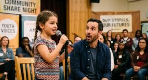 when your child finds a voice about you in public spaces